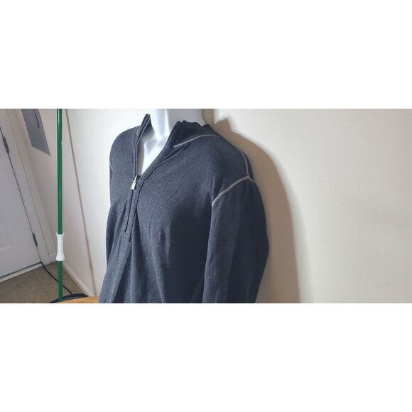 Tommy Bahama Gray 1/4 Zip Pullover Sweatshirt Reversible Mens Size M - Picture 13 of 13